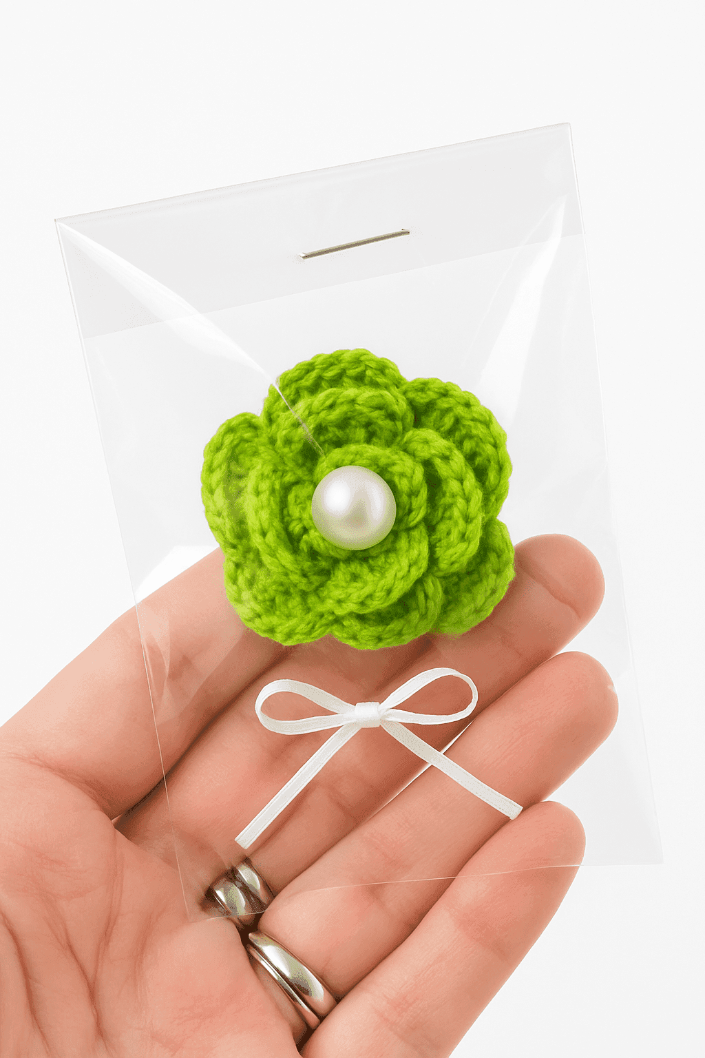 Aplique de Flor em Crochê artesanal Fio Encantado