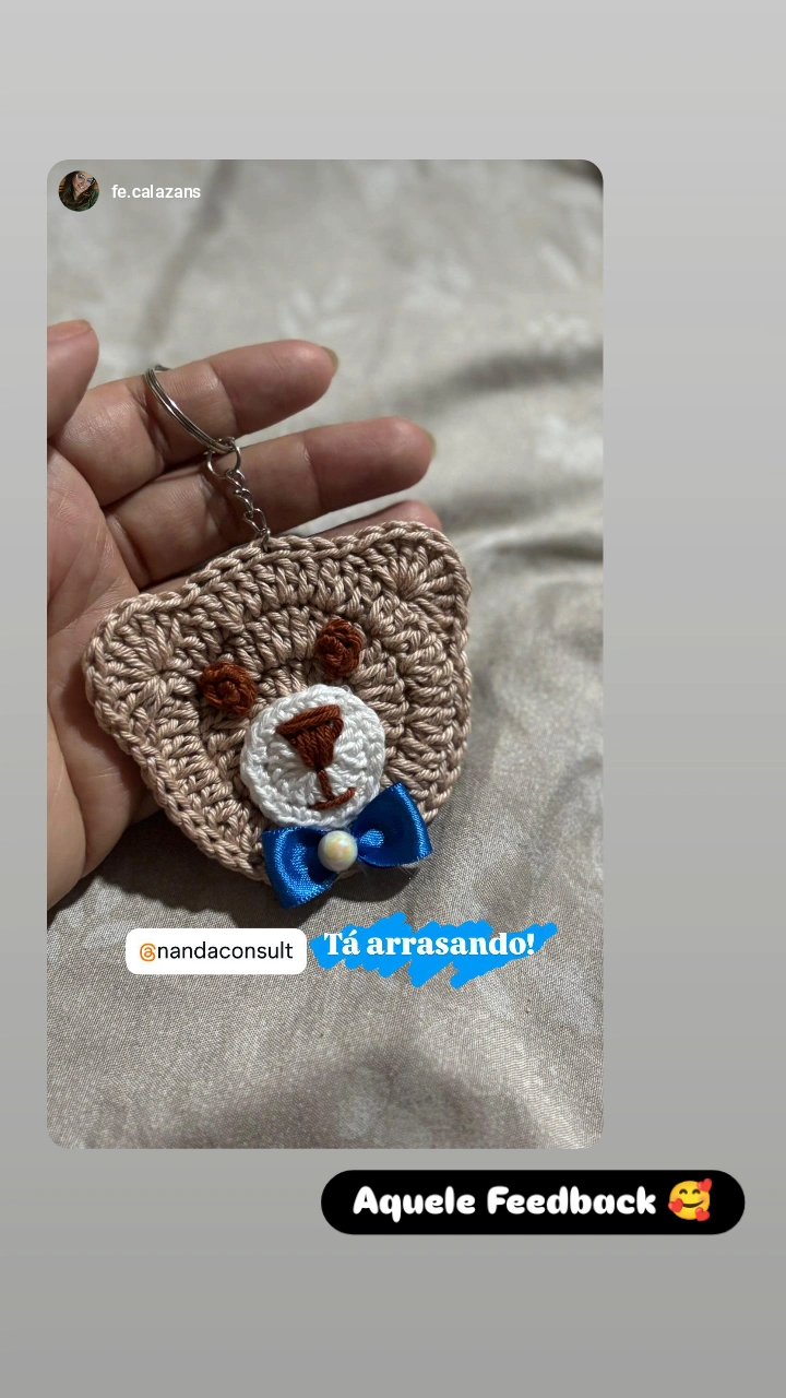 Chaveiro Artesanal de Crochê Fio Encantado