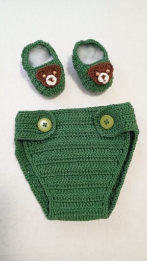 Tapa Fralda Ursinho artesanal Fio Encantado